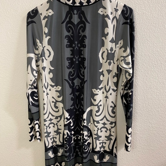 Analili Black and Cream Patterned Dress Long Sleeve Size Small‎ - Picture 5 of 5